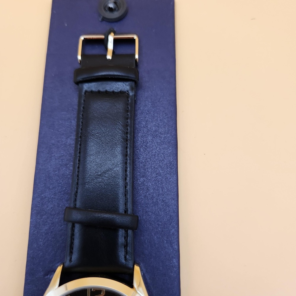 Kendall & James Watch Mens Leather Band Gold Tone Blue Dial New Elegant Gift Box - Picture 5 of 6